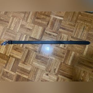 Black leather belt, size 32, brand new